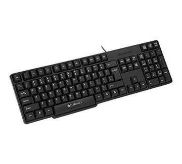 Zebronics USB Keyboard with Rupee Key, USB Interface and Retractable Stand - K20