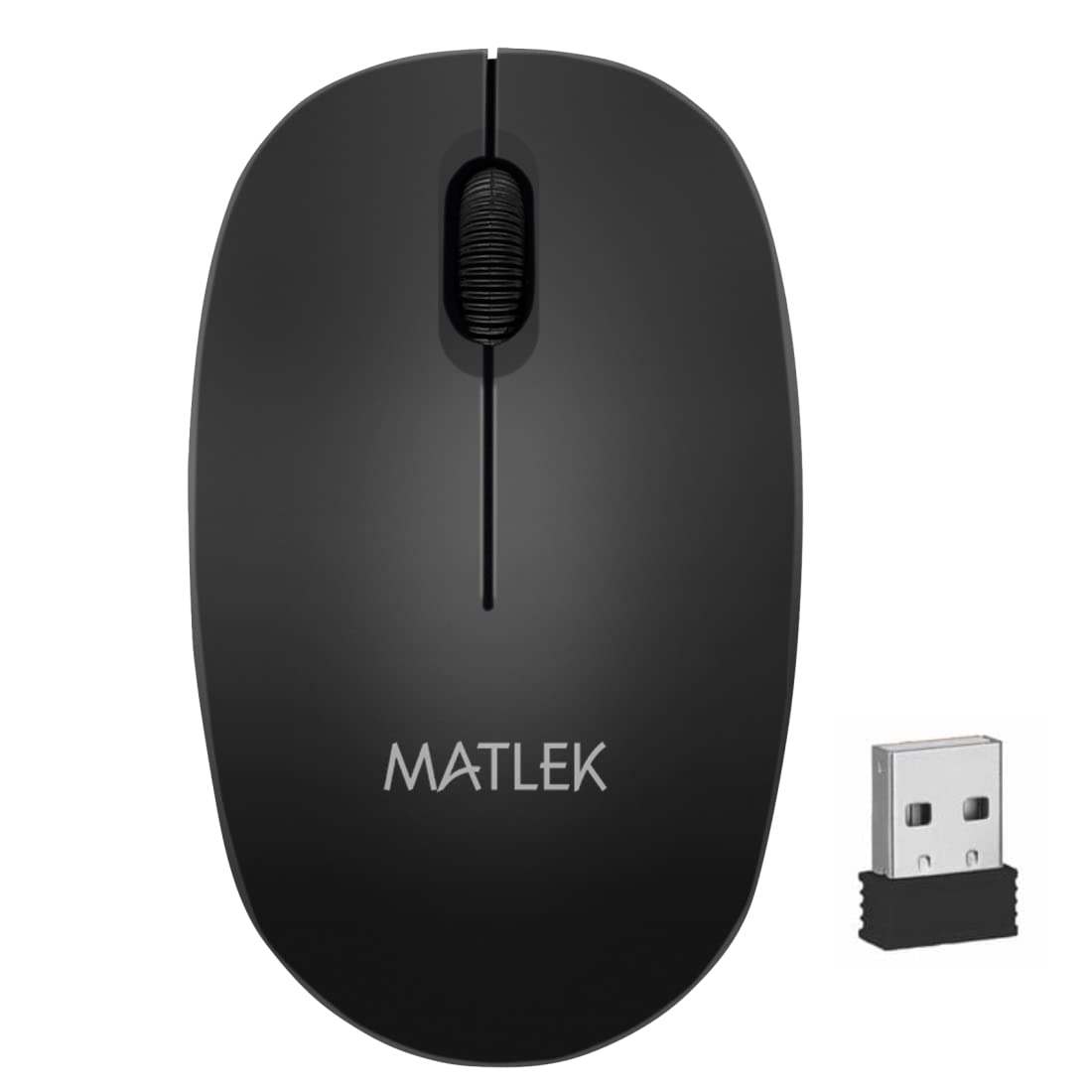 Matlek Wireless Mouse | 2.4 GHz Wireless Connection | USB Mini Receiver | 1200 DPI | Ambidextrous | PC/MAC/Laptop
