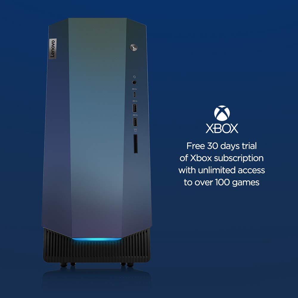 Lenovo IdeaCentre G5 Gaming Desktop (10th Gen Intel Core i5-10400/8GB/1TB HDD + 256GB SSD/Windows 10/NVIDIA GTX 1650 Super 4GB GDDR6 Graphics), Raven Black (90N9003DIN)