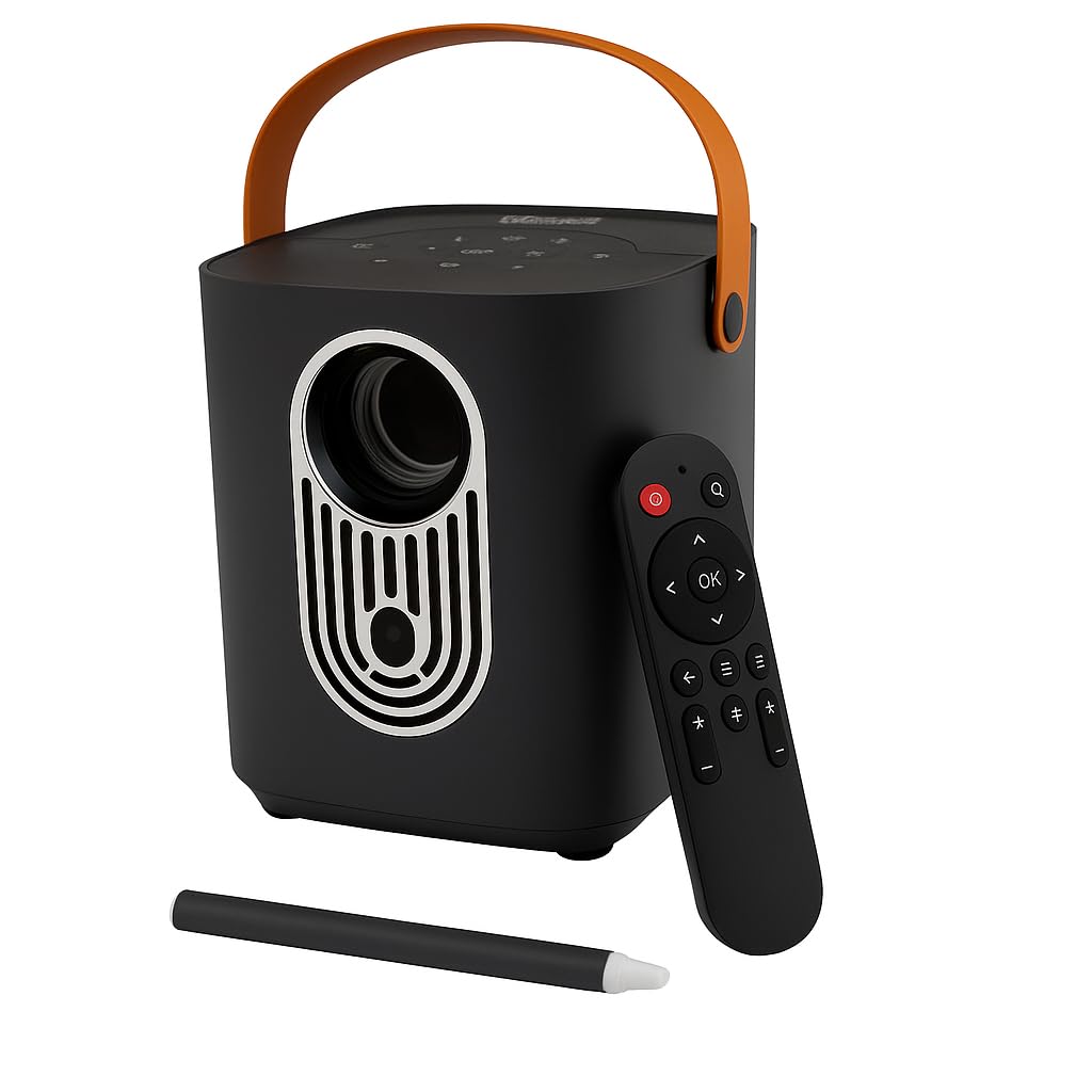 DEBONAIR Smart Surface Interactive Projector Ultra HD Native 1080p Turns Wall into Touchscreen 4K HDR 1400 ANSI Lumens Auto (Focus, Screen Fit, OBS Avoidance) Dust Proof Engine (WiFi & BT) 300" inch