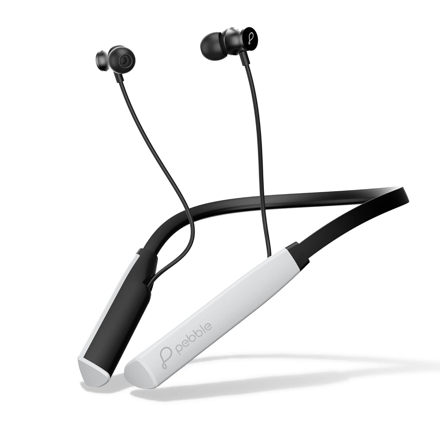 Pebble Flex Activ Neckband with True Bass in-Built Mic, up to 60 Hours Play time, Magnetic Earbuds, Soft Silicone Body Workout and Sweat Proof (Grey)