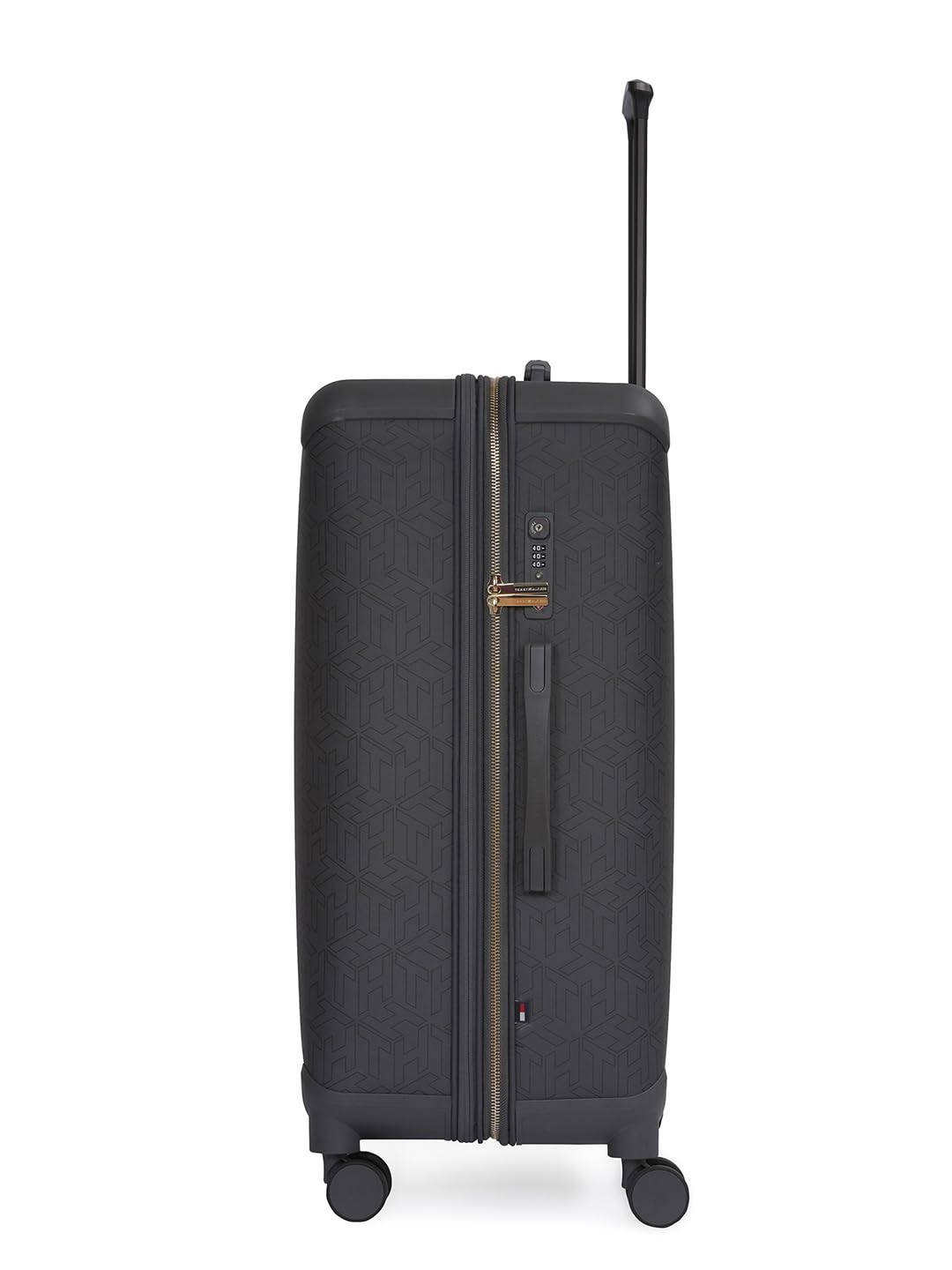Tommy Hilfiger Jazz Mid Soft Luggage - Navy |Check-in Trolley Bag with TSA Lock | 360° Spinner Double Wheels | Telescopic Handle | Expandable | Polyester Shell Suitcase | 76L Capacity | 67cm