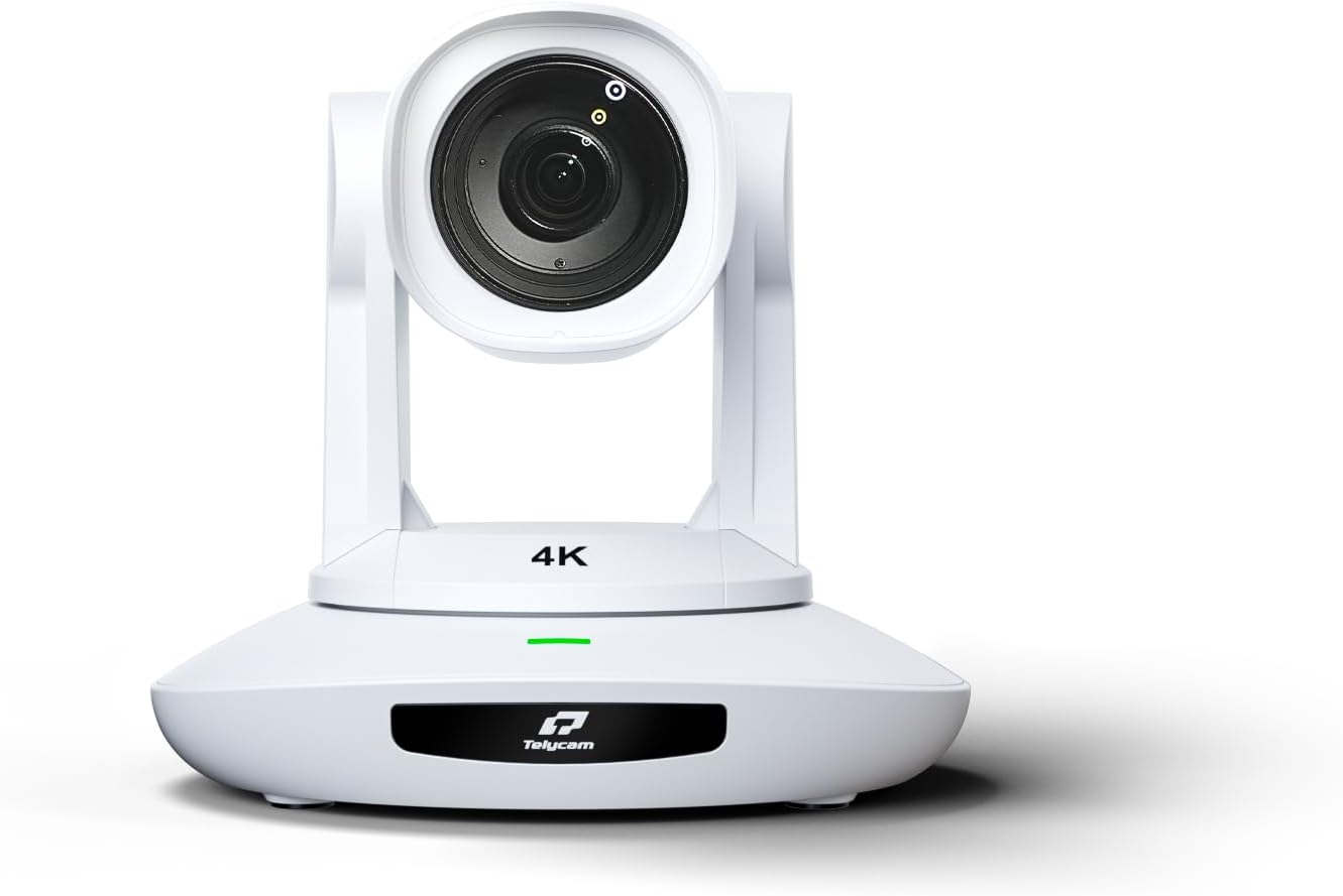 Vision+ 4KN PTZ Auto Tracking & Live Streaming Camera with 30X Optical Zoom (White) | Up to 4K60 | 3G-SDI, HDMI2.0, NDI|HX3 | Freed Integration