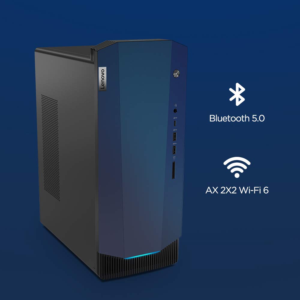 Lenovo IdeaCentre G5 Gaming Desktop (10th Gen Intel Core i5-10400/8GB/1TB HDD + 256GB SSD/Windows 10/NVIDIA GTX 1650 Super 4GB GDDR6 Graphics), Raven Black (90N9003DIN)