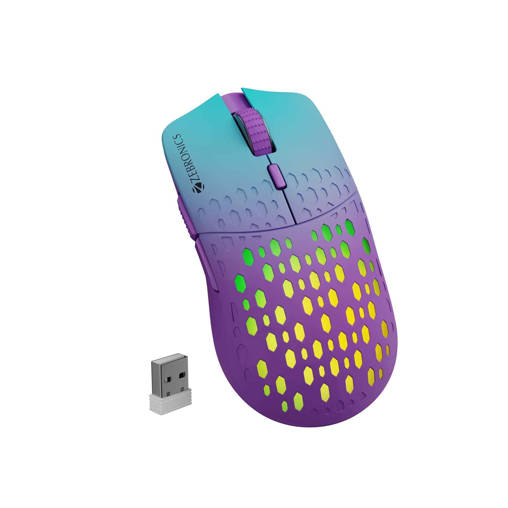 Zebronics-Transformer-M with a High-Performance Gold-Plated USB Mouse: 6 Buttons, Multi-Color LED Lights,High-Resolution Sensor with max 3600 DPI, and DPI Switch(White)