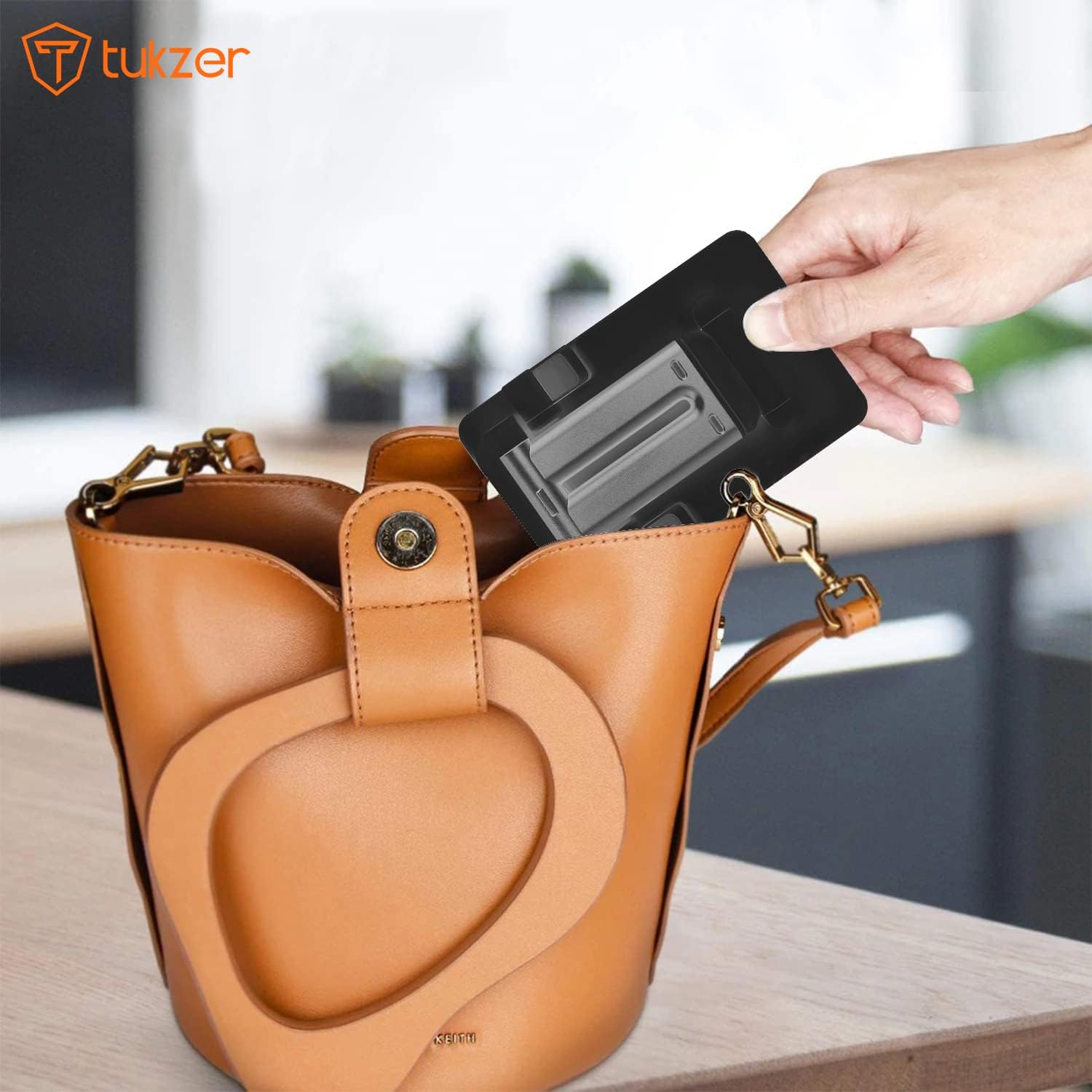 Tukzer Universal Tablet Tabletop Stand Mobile Holder| Dual Poles Heavy Base Aluminum, Foldable, Multi-Angle Height Adjustable Stand for iPad Tablets Smartphones E-Book Readers Up to 15.6 inc Jet Black