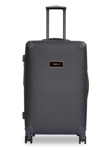Tommy Hilfiger Jazz Mid Soft Luggage - Navy |Check-in Trolley Bag with TSA Lock | 360° Spinner Double Wheels | Telescopic Handle | Expandable | Polyester Shell Suitcase | 76L Capacity | 67cm