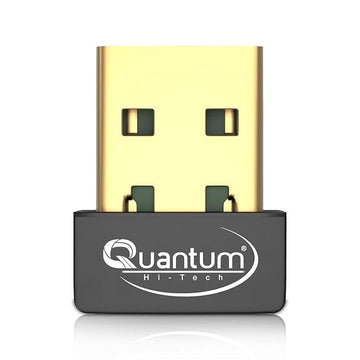 Quantum USB WiFi Adapter for Hi-Speed Internet, Wireless N150 Nano Size WiFi Dongle with Gold Plated Connector compatible with Windows, Mac OS, QHM-600 (Gold)