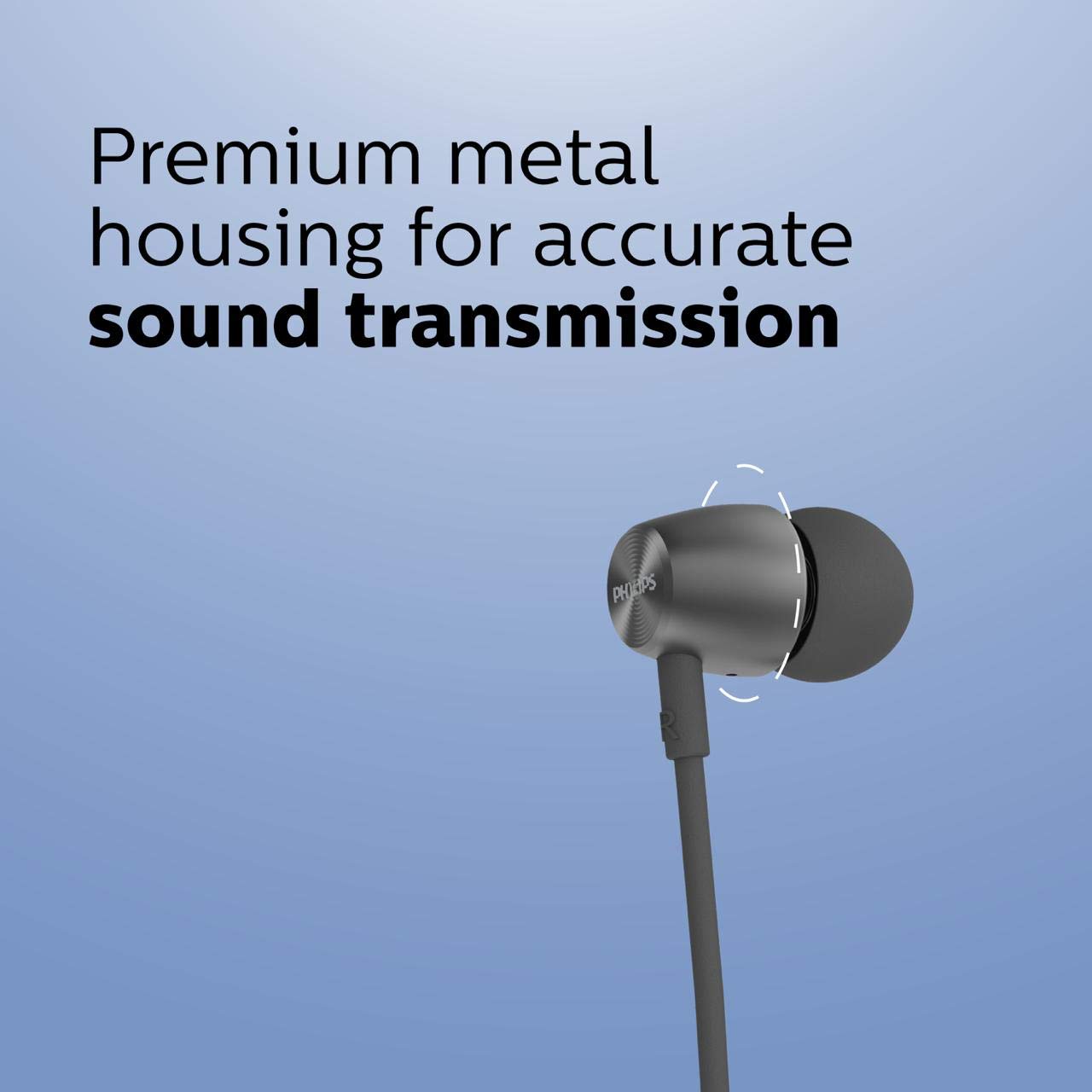 Philips Audio TAN2215 Bluetooth Wireless In Ear Earphones with 11 Hr Playtime, 9 mm Drivers, IPX4 Splash Proof, Magnetic Eartips, with Mic (Black)