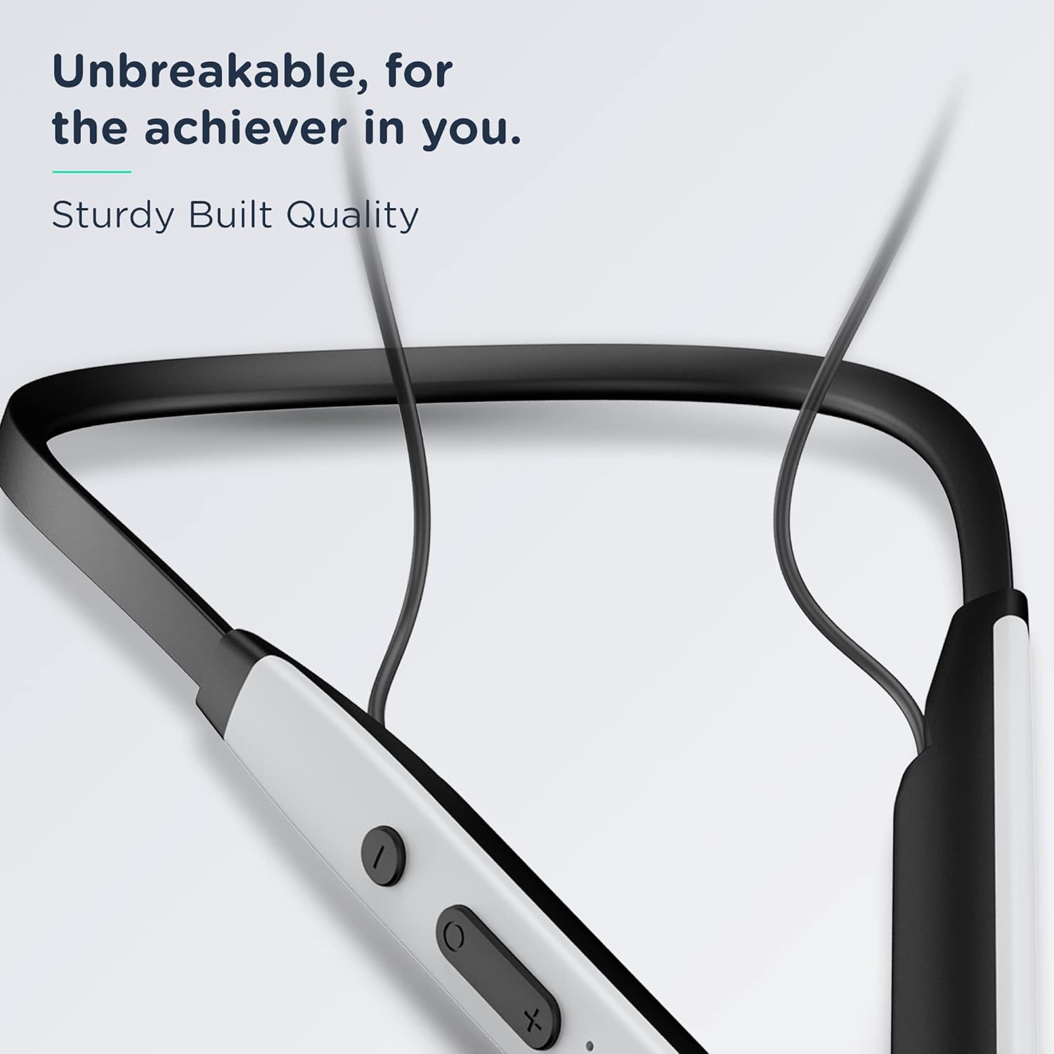 Pebble Flex Activ Neckband with True Bass in-Built Mic, up to 60 Hours Play time, Magnetic Earbuds, Soft Silicone Body Workout and Sweat Proof (Grey)