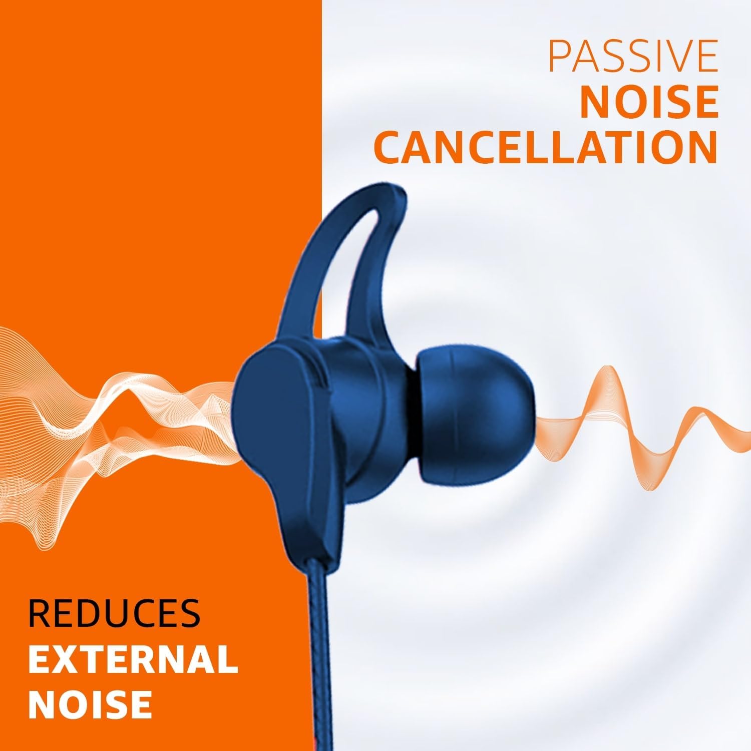 amazon basics in Ear Bluetooth 5.0 Wireless Neckband with Mic, Up to 13 Hours Playback Time, Magnetic Earbuds, Noise Cancellation, Voice Assistant, Dual Pairing and IPX5 Rated (Blue)