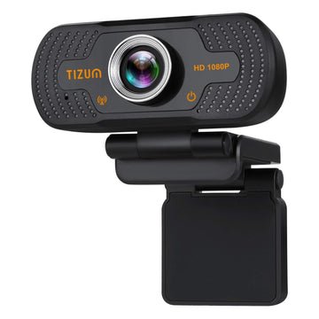 Tizum ZW81- Full HD 1080p Digital Webcam, Widescreen Viewing Angle, Auto Light Correction, Noise-Reducing Mic, for Skype, FaceTime, Hangouts, Xbox, PC/Mac/Laptop/MacBook/Tablet, Black