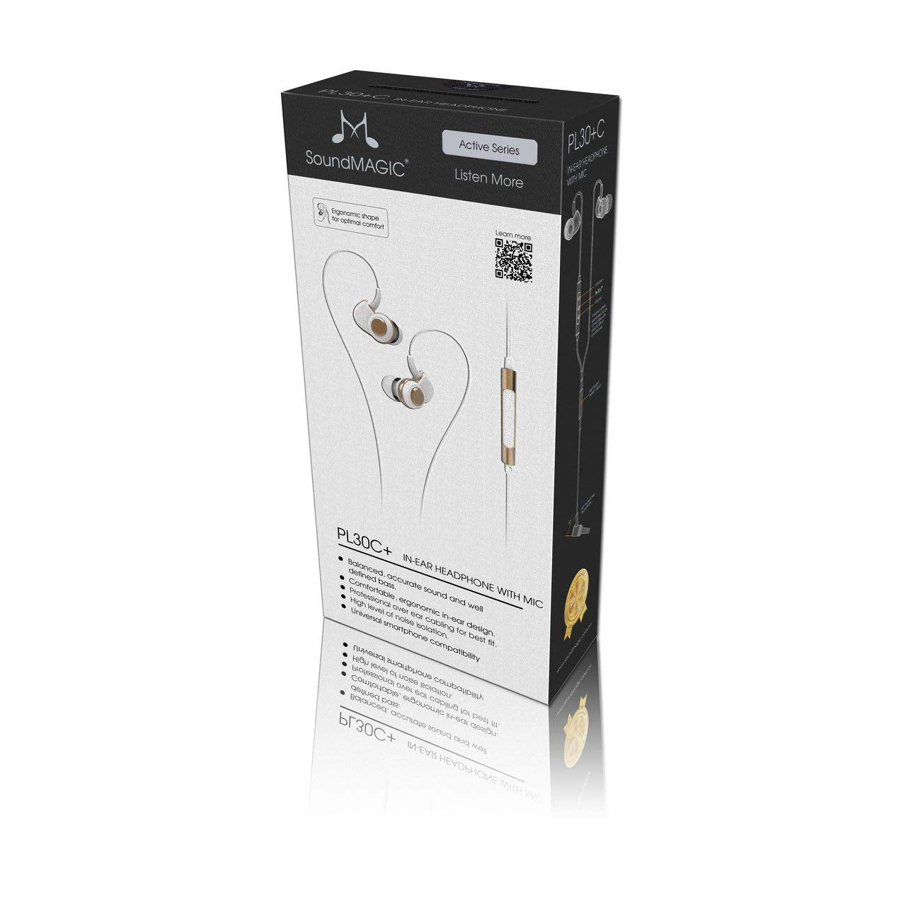 Soundmagic PL30 + C in-Ear Earphones (White and Gold)