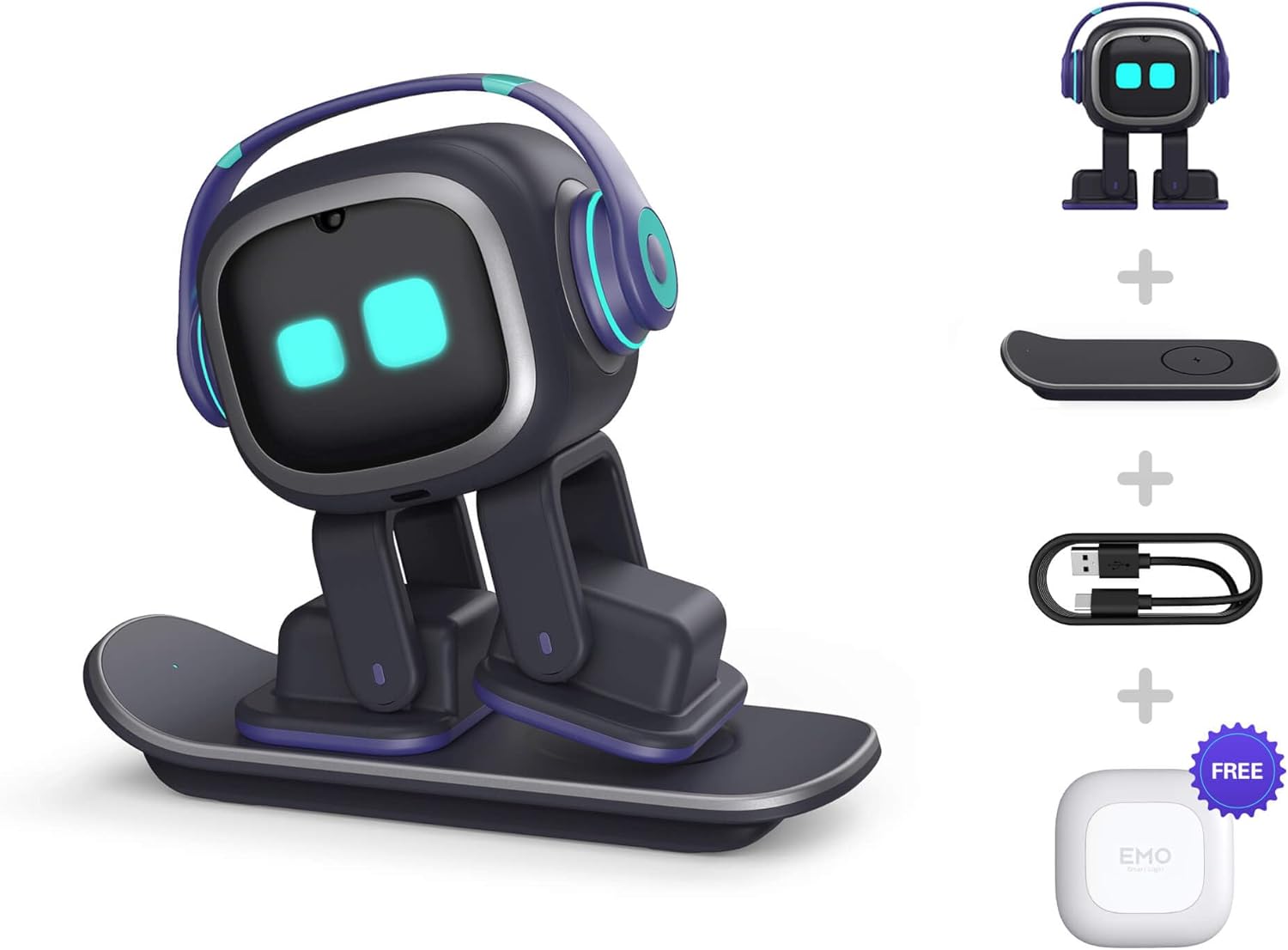 AI Desk Robot Companion - ChatGPT Enabled with Voice Commands & Dancing, Interactive AI Robot Pet with Personality, for Adults and Kids