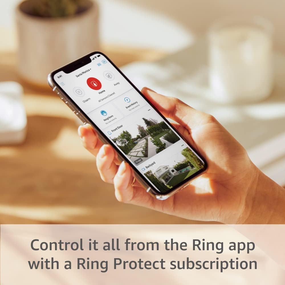 Ring Alarm 5-Piece Kit – Wireless Smart Home Security System | Expandable | Easy Setup | Mobile App Control | 24/7 Professional Monitoring | Alexa Compatible