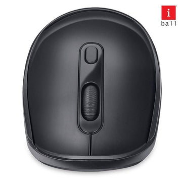 Iball Free Go G50 Feather-Light Wireless Optical Mouse I 2.4ghz wireless I Auto Power Saving Mode I alkaline battery I 800 1200 1600cpi I Hardware platform- pc - Black