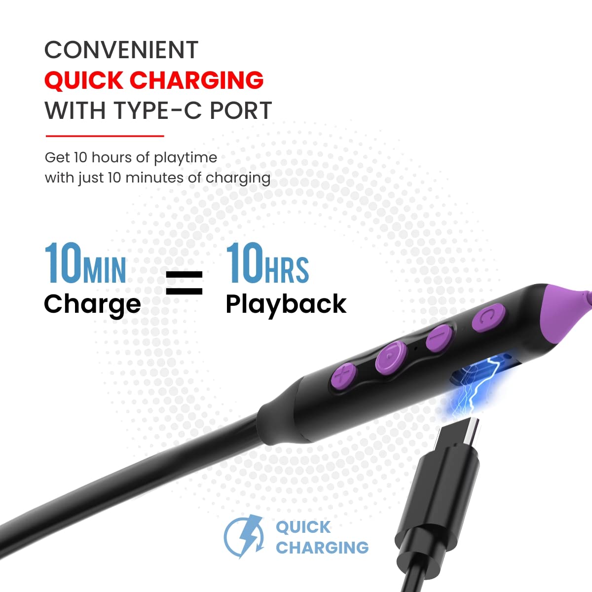 Portronics Harmonics Z5 Wireless Bluetooth Stereo Headset with 33Hrs Playtime, Double EQ Mode, 14.2 mm Dynamic Drivers, Click Action Buttons(Purple)