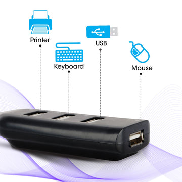 Zebronics ZEB-90HB USB Hub, 4 Ports, Pocket Sized, Plug & Play, for Laptop & Computers