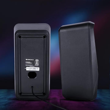ZEBRONICS Zeb-Warrior 4, 2.0 Speaker for PC, Laptops, Desktop with 5 RGB Light Modes, USB Powered, AUX Input, 10 watts, Volume Control Pod
