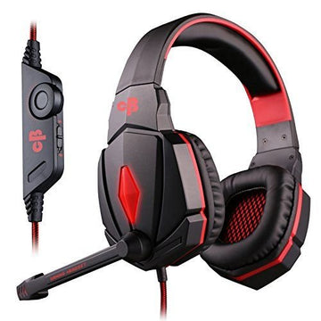 Cosmic Byte G4000 Wired Headset  (Red, Wired over the head)