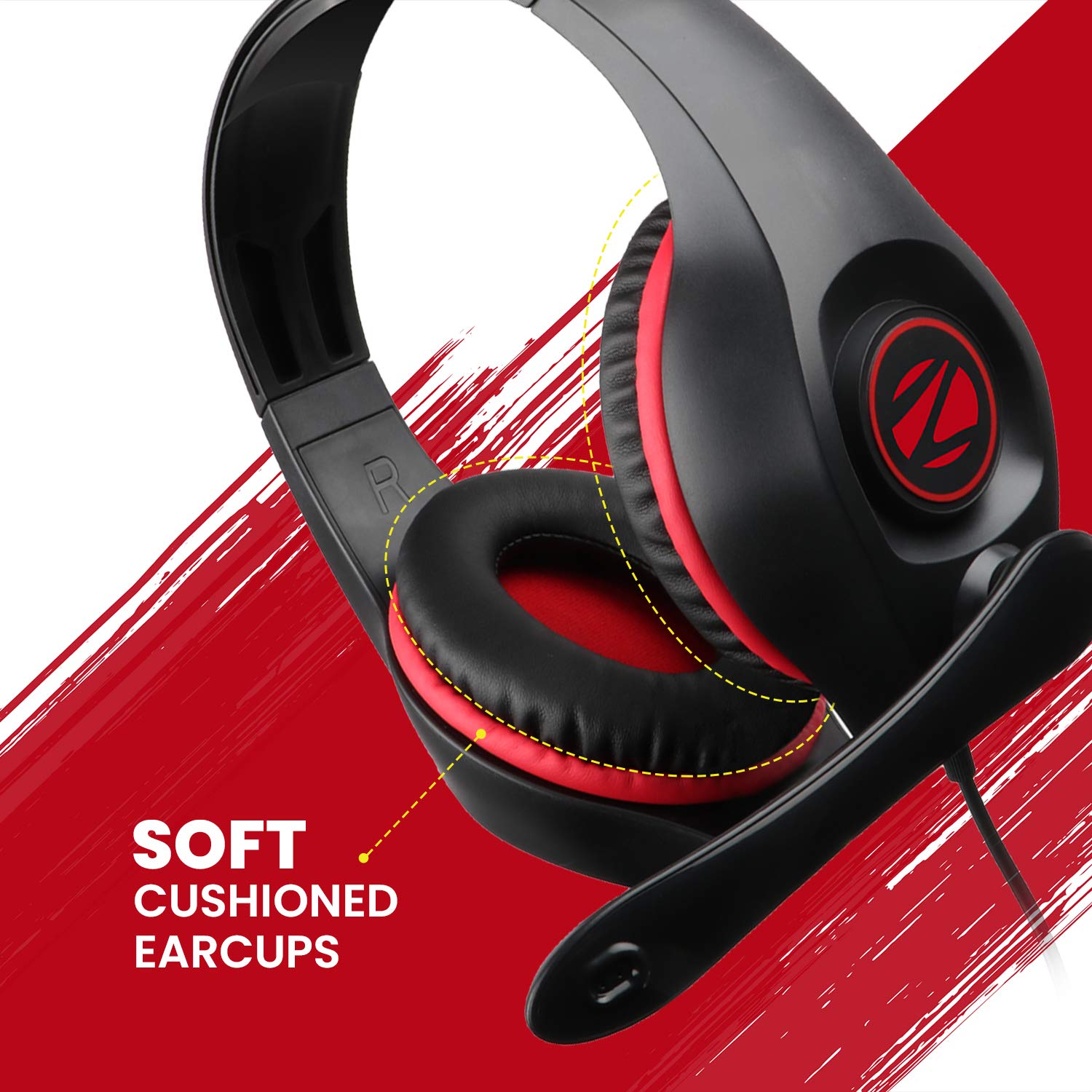 ZEBRONICS Zeb-Grace Wired Over The Ear Headphone with Mic (Black)