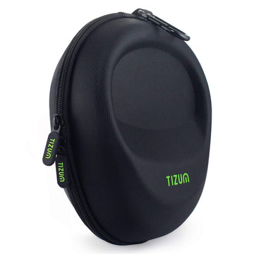 Tizum EVA Material Hard Shell EVA Headphone Carrying Case for Universal Oversized Over-Ear Headset, Shockproof, Water Repellent, Anti-Pressure Portable Protective Pouch, Black
