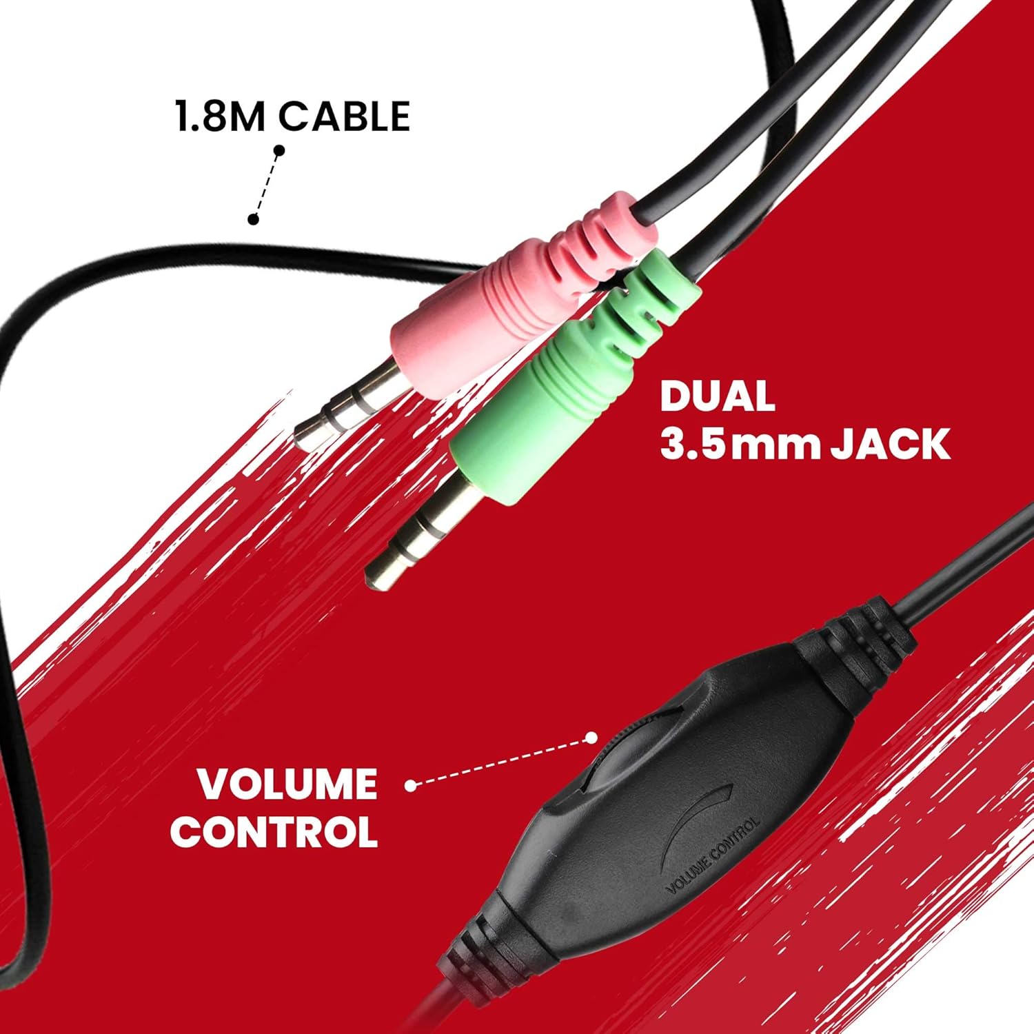 ZEBRONICS Zeb-Grace Wired Over The Ear Headphone with Mic (Black)