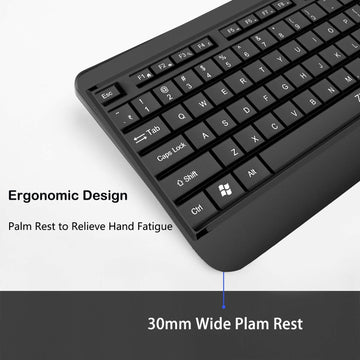 Zinq Technologies ZQ-1000 Spill-Resistant Wired USB Full Size Multimedia Keyboard with 104 Keys (Black)