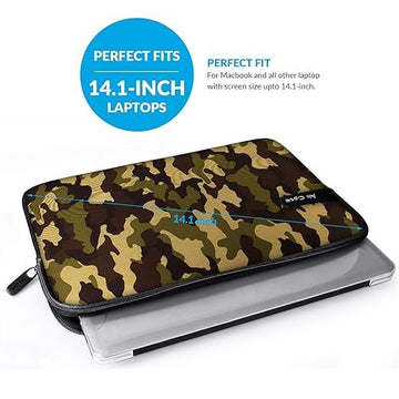 AirCase Protective Laptop Bag Sleeve 16.5 Laptop/MacBook, Wrinkle Free, Padded, Water Resistant Light Neoprene case Cover Pouch, for Men & Women, Camouflage