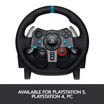 Logitech G29 Driving Force Racing Wheel and Floor Pedals, Real Force, Stainless Steel Paddle Shifters, Leather Steering Wheel Cover, Adjustable Floor Pedals, PS5/PS4/PS3/PC/Mac ? Black