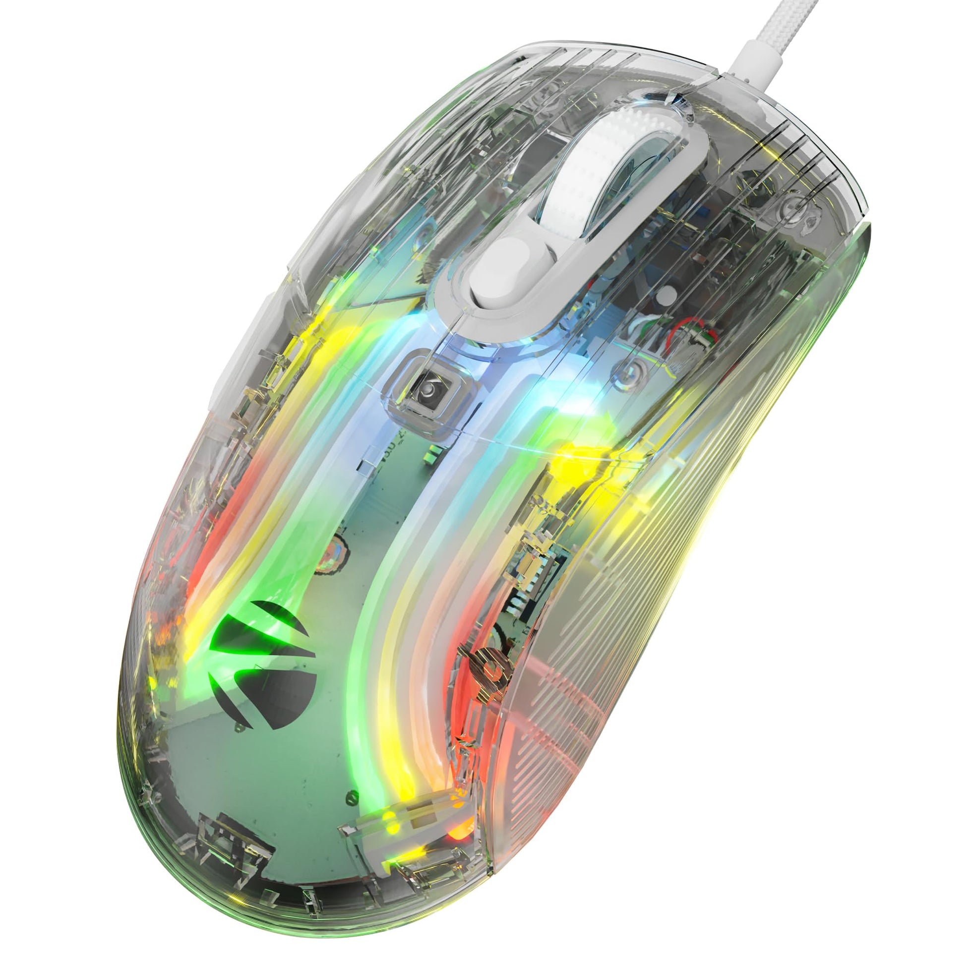 Zebronics-Transformer-M with a High-Performance Gold-Plated USB Mouse: 6 Buttons, Multi-Color LED Lights,High-Resolution Sensor with max 3600 DPI, and DPI Switch(White)