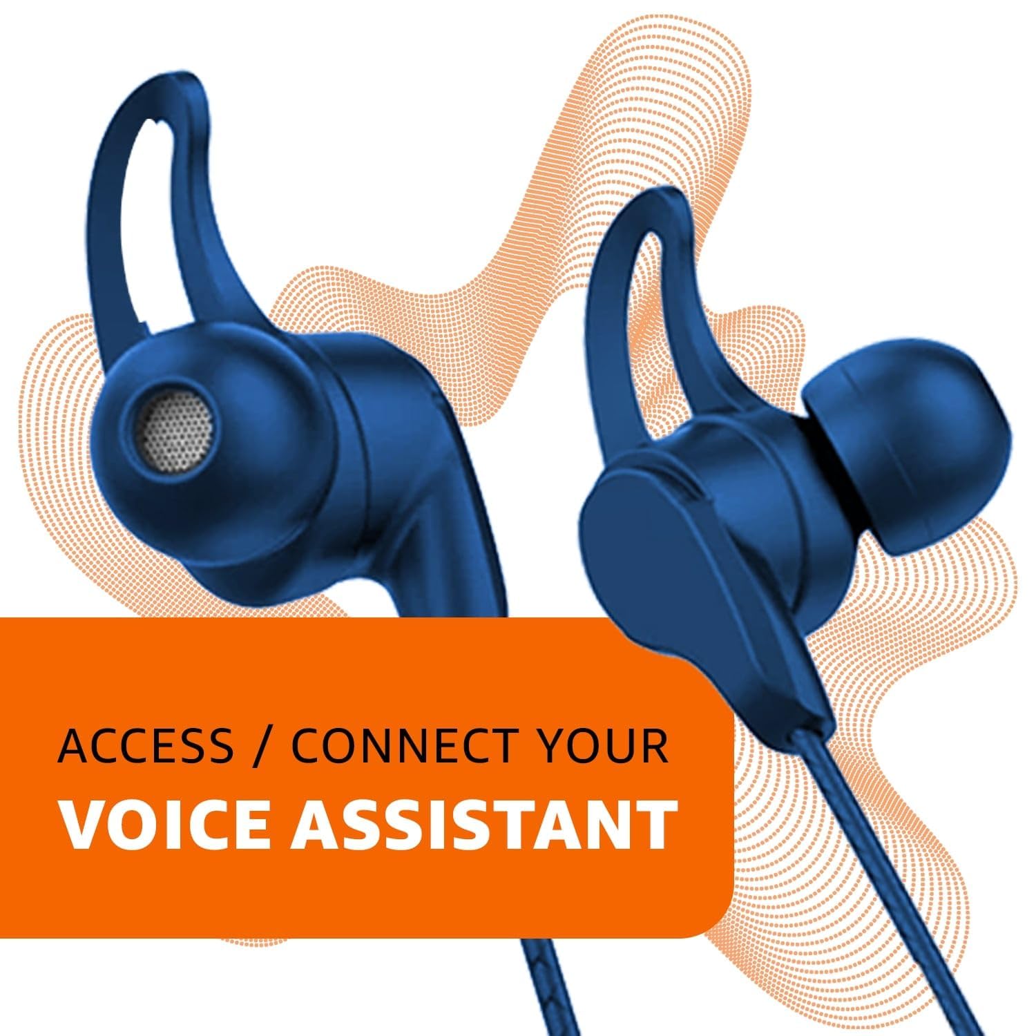 amazon basics in Ear Bluetooth 5.0 Wireless Neckband with Mic, Up to 13 Hours Playback Time, Magnetic Earbuds, Noise Cancellation, Voice Assistant, Dual Pairing and IPX5 Rated (Blue)