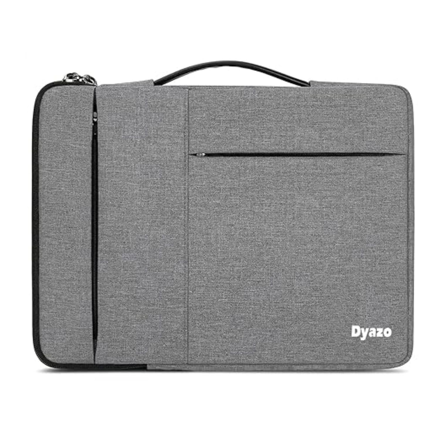 DYAZO 15" to 15.6 Inch Laptop Sleeve/Cover with Handle & Two Front Accessories Pockets Compatible for Apple, Dell, Lenovo, Asus, Hp, Samsung, Mi, MacBook and Other Notbooks (Grey)