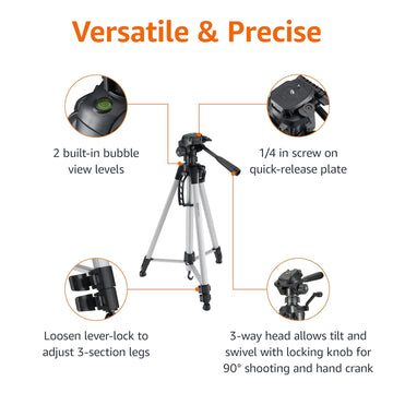 AmazonBasics 60-Inch Lightweight Tripod with Bag