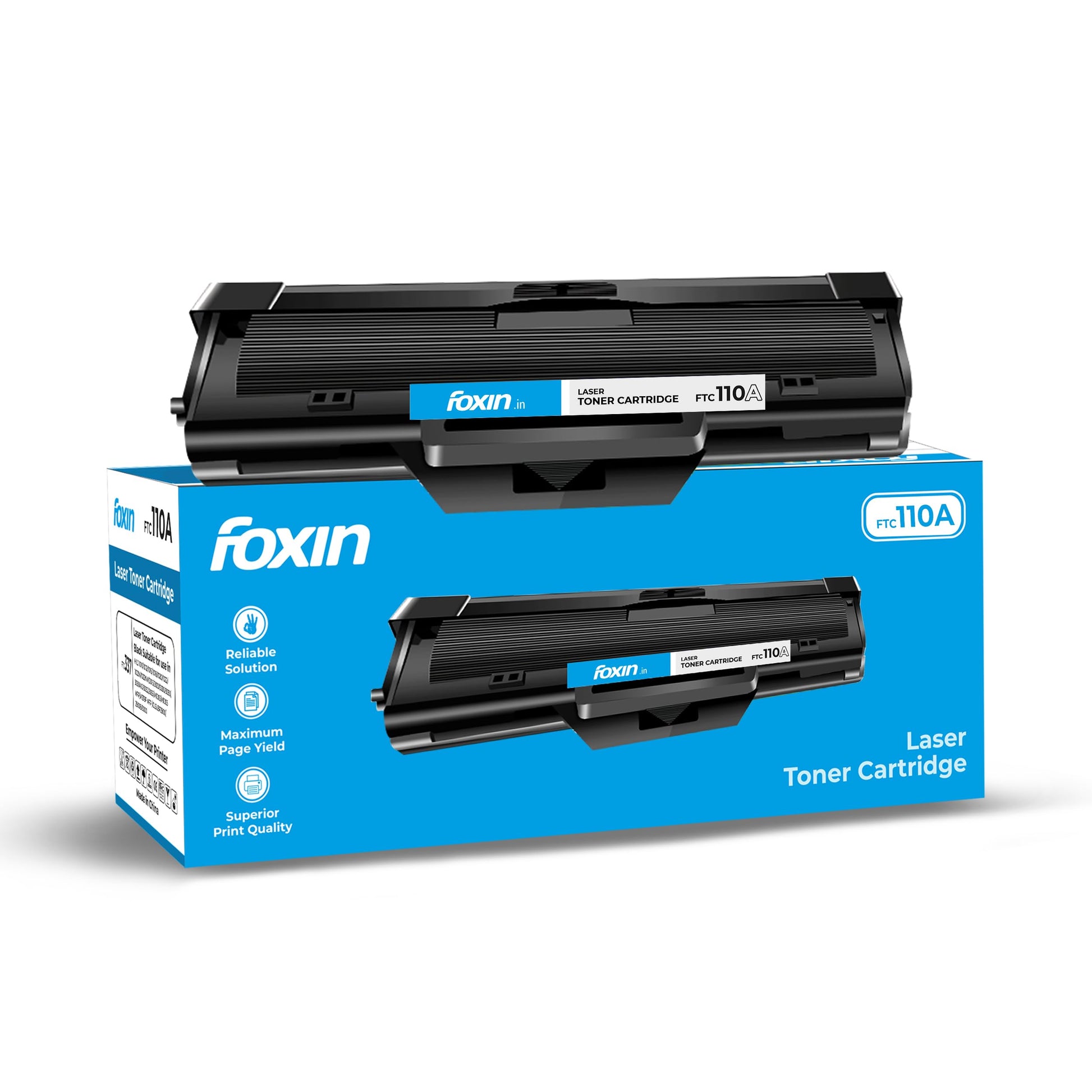 Foxin FTC 12A Laser Printer Cartridge Compatible with 1020, M1005, 1018, 1010, 1012, 1015, 1022, 1022N, 1022NW, 3015, 3020, 3030, 3050, 3050Z, 3052, 3055 / 12A Cartridge / Black