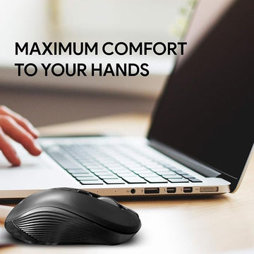 Amkette 421 Hush Pro Nexus 2.4GHz Wireless, USB Mouse, Black