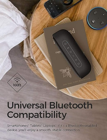 Tribit MaxSound Plus 24W Bluetooth Wireless Speakers,Powerful Louder Sound&Exceptional XBass(Independent XBass Button),Built in Mic,IPX7 Waterproof,20H Playtime,100ft BT Range for Party/Travel , Black