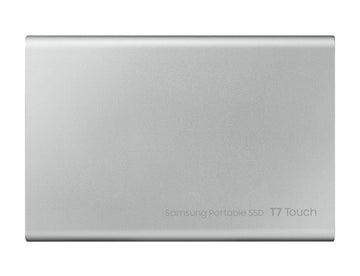 Samsung T7 Touch 500GB Up to 1,050MB/s USB 3.2 Gen 2 (10Gbps, Type-C) External Solid State Drive (Portable SSD) Silver (MU-PC500S)