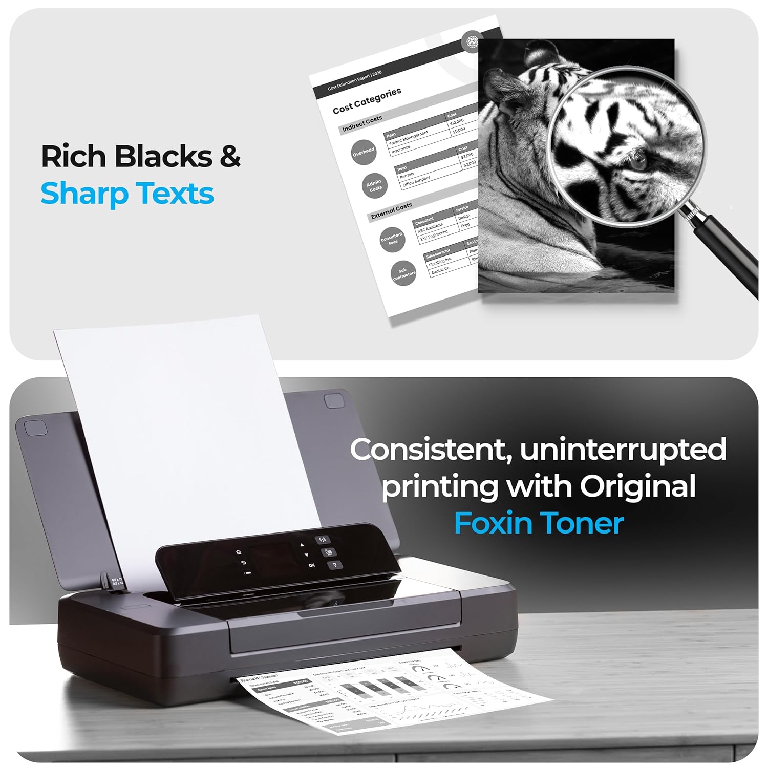 Foxin FTC 12A Laser Printer Cartridge Compatible with 1020, M1005, 1018, 1010, 1012, 1015, 1022, 1022N, 1022NW, 3015, 3020, 3030, 3050, 3050Z, 3052, 3055 / 12A Cartridge / Black