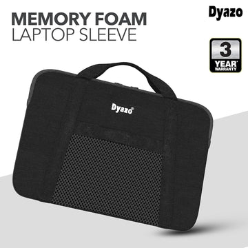 Dyazo 11 Inch- 11.6 Inch(29.4cm) Memory Foam Laptop Sleeve/Case Cover Briefcase/Carrying Bag/Pouch/Bag Skin Cover Compatible with Mac Book Air 11, I Pad Surface Pro 6 5 4 3, Black (DZ781)