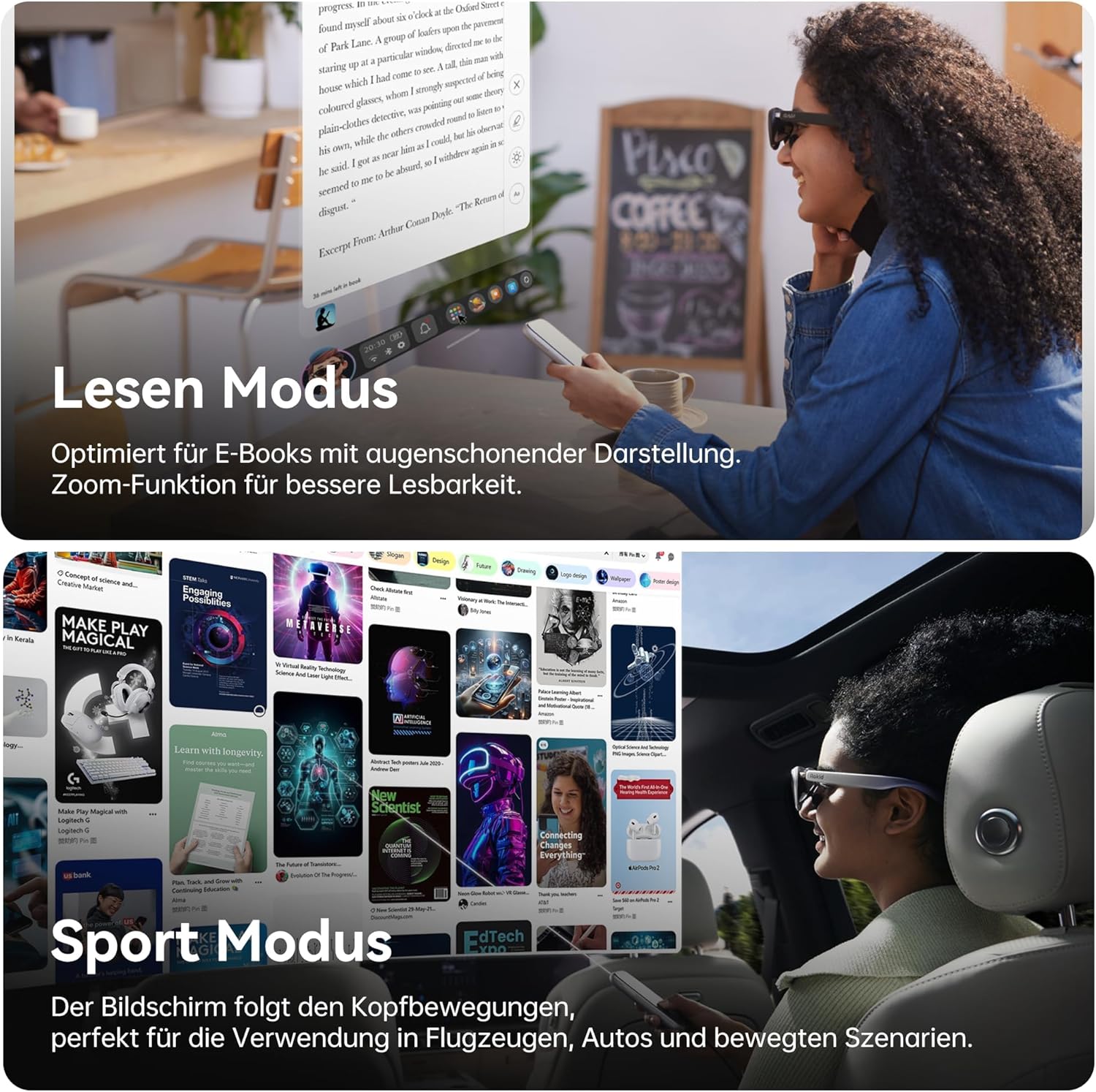 Rokid AR Spatial Black- Max2 AR Glasses & Station2 Spatial Computer with 360" Micro-OLED 3-Screen Display, 120Hz OLED, 600 Nits, Multi-Tasking for Work & Gaming