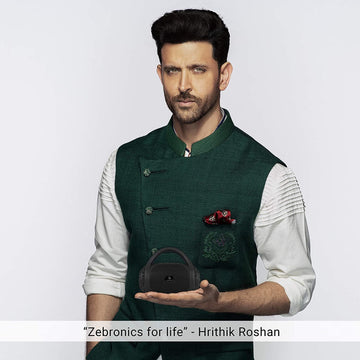 Zebronics ZEB-COUNTY 3W Wireless Bluetooth Portable Speaker With Supporting Carry Handle, USB, SD Card, AUX, FM & Call Function. (Green)