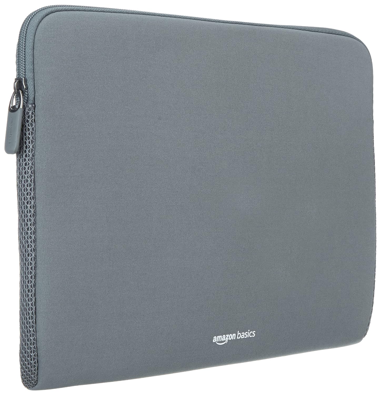 Amazon Basics Laptop Sleeve Case Cover Pouch for 14-Inch, 14.1-Inch Laptop for Men & Women | Slim Profile Neoprene, Soft Puffy Fabric Lining, 360° Protection, Smooth & Premium Zipper (Grey)