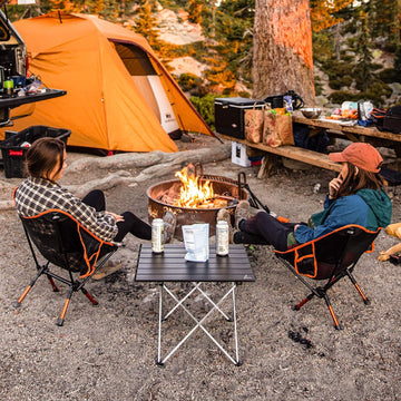 Sportneer Aluminium Camping Table, Portable Lightweight Aluminum Table Top Folding Tables Camp Table Perfect For Camping Cooking Hiking Fishing Picnic Dining Beaching Boat Large Size, Black