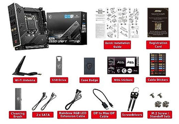 MSI MEG Z590I Unify Gaming Motherboard Mini-ITX - Supports Intel Core 11th Gen Processors, LGA 1200-8+1+1 Phase 90A SPS, DDR4 Boost (5600MHz/OC), PCIe 4.0 x16, 2 x M.2 Gen4/3 x4, Wi-Fi 6E (sealed pack)