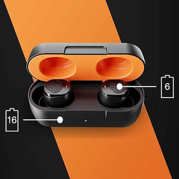Skullcandy Jib True Wireless in-Ear Earbud-Black Orange