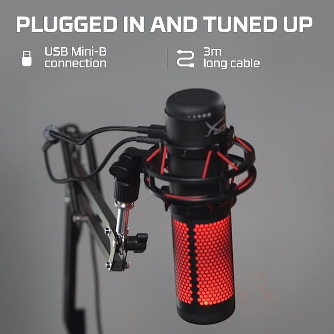 HyperX QuadCast - USB Condenser Gaming Unidirectional Microphone, for