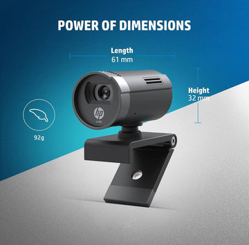 HP w100 480P 30 FPS Digital Webcam with Built-in Mic, Plug and Play Setup, Wide-Angle View for Video Calling on Skype, Zoom, Microsoft Teams and Other Apps (Black)