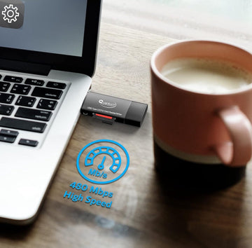 QUANTUM OTG Card Reader and Hub with Type-C, USB & Micro USB Ports | Portable Memory Card Reader Supports USB Drives, TF, SD, Micro SD Cards QHM6570