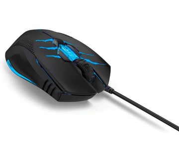 uRage "Reaper 100" USB Wired Gaming Mouse with 6 Fast Response Keys, Integrated 4200 DPI Optical Avago Gaming Sensor, 1000 HZ USB Polling Rate, Adjustable RGB Lighting, Polymer-Coated Gliding Feet.